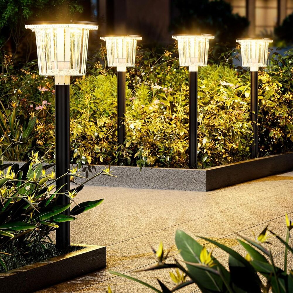 Solar Pathway Lights, 4 pack, Warm/Cool White